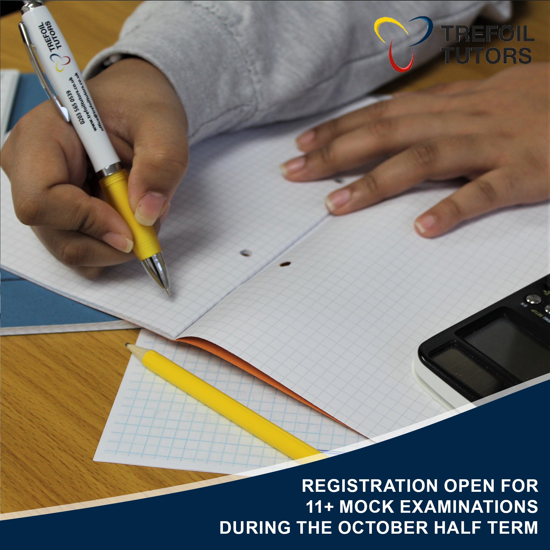 Registration open for 11+ mock examinations during the October half term